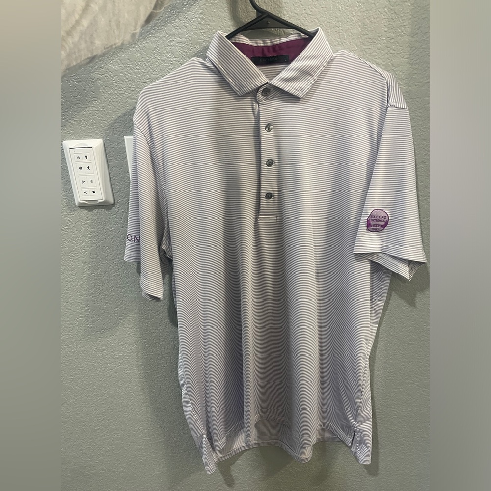 Gray Textured Polo Shirt with Relaxed Fit